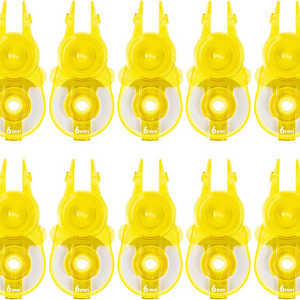 PLUS, Correction Tape, Whiper Slide Refill Tape, 6mm, Yellow, 10 Pieces Pack, WH-116R-10P, 49-563
