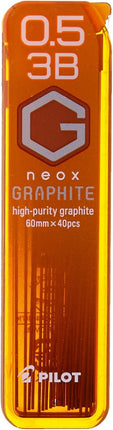 PILOT Mechanical Pencil Lead Refill neox GRAPHITE 0.5mm, 3B, HRF5G-20-3B