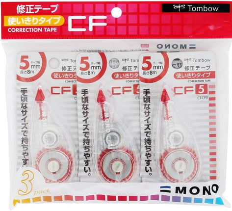 Tombow, Correction Tape, MONO CF, CF5, 5mm, CT-CF5 3 Pieces, KCA-323