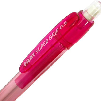 PILOT Mechanical Pencil Super Grip Knock, 0.5mm, Transparent Red, HGP-10R-TR5