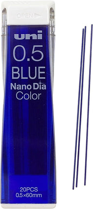 uni Mitsubishi Pencil Mechanical Pencil Lead Refill Nano Dia Color 0.5mm Blue, U05202NDC.33
