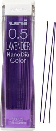 uni Mitsubishi Pencil Mechanical Pencil Lead Refill Nano Dia Color 0.5mm Lavender, U05202NDC.34