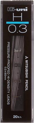 uni Mitsubishi Pencil Mechanical Pencil Lead Refill Hi-uni 0.3mm H, HU03300H
