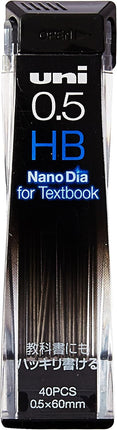 uni Mitsubishi Pencil Mechanical Pencil Lead Refill Nano Dia for Textbook 0.5mm HB, U05212NDHB