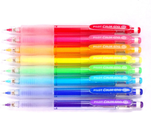 PILOT Color Mechanical Pencil Color Eno, 0.7mm, 8 Colors Set