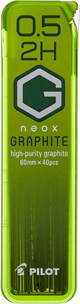 PILOT Mechanical Pencil Lead Refill neox GRAPHITE 0.5mm 2H, HRF5G-20-2H