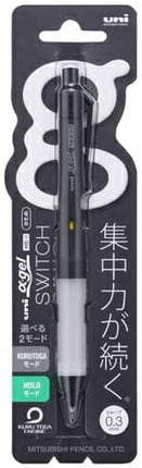 uni Mitsubishi Pencil Mechanical Pencil, uni α-gel Switch, 0.3mm, Black, M3-1009GG 1P, M31009GG1P.24