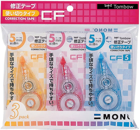 Tombow, Correction Tape, MONO CF, CF5, 5mm, 3 Color, KCA-321