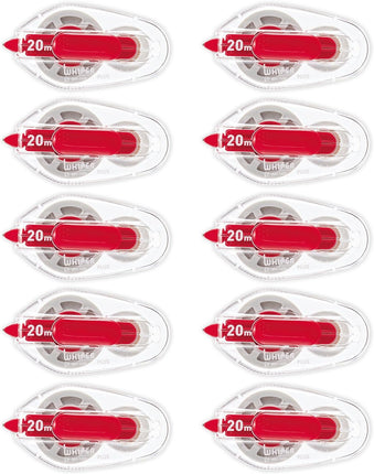 PLUS, Correction Tape, Whiper LT, 6mm, Red, 10 Pieces, WH-1406, 49-572