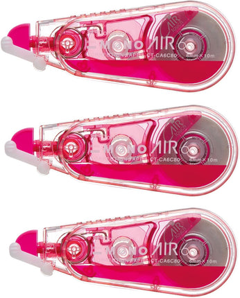 Tombow, Correction Tape, MONO AIR, AIR6, 6mm, Pink, CT-CA6C80 3 Pieces, KPB-323