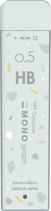 Tombow Mechanical Pencil Lead Refill MONO graph MG 0.5mm HB Sheer Stone Limited, Mist Green, R5-MGHB602L