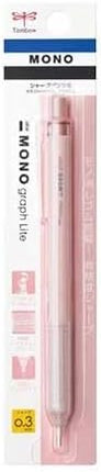 Tombow Mechanical Pencil MONO graph Lite 0.3, 0.3mm, Grayish Pink, DPA-121G, Set of 10