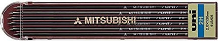 uni Mitsubishi Pencil uniHodler Refill 2H, ULN2H, Set of 7