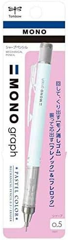 Tombow Mechanical Pencil MONO graph 0.5 Pastel Color, 0.5mm, Ice Blue, DPA-136A, Set of 7