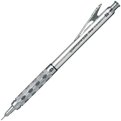 Pentel Mechanical Pencil GraphGear 1000 0.5mm, Silver, PG1015, Set of 2