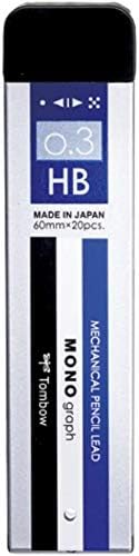 Tombow Mechanical Pencil Lead Refill MONO graph MG 0.3mm HB, R3-MGHB01, Set of 7