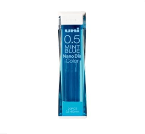 uni Mitsubishi Pencil Mechanical Pencil Lead Refill Nano Dia Color 0.5mm Mint Blue, U05202NDC.32, Set of 10