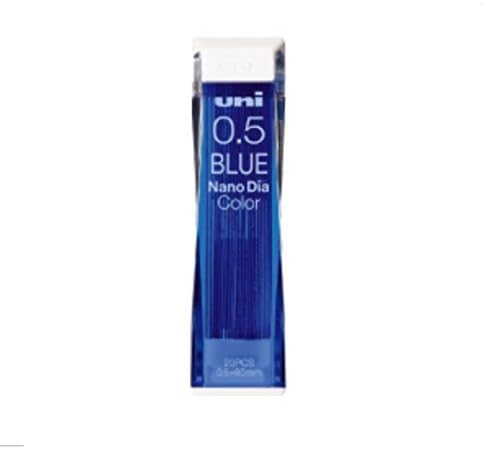 uni Mitsubishi Pencil Mechanical Pencil Lead Refill Nano Dia Color 0.5mm Blue, U05202NDC.33, Set of 10