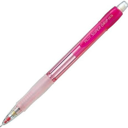 PILOT Mechanical Pencil Super Grip Knock, 0.5mm, Transparent Red, HGP-10R-TR5, Set of 10
