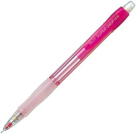 PILOT Mechanical Pencil Super Grip Knock, 0.5mm, Transparent Red, HGP-10R-TR5, Set of 10