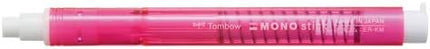 Tombow, Pen-Style Eraser, MONO stick, Pink, JCC-121C, Set of 10