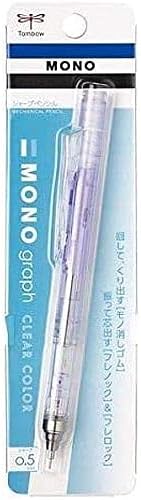 Tombow Mechanical Pencil MONO graph 0.5 Clear Color, 0.5mm, Clear Purple, DPA-138F, Set of 10