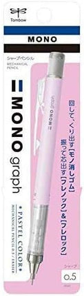 Tombow Mechanical Pencil MONO graph 0.5 Pastel Color, 0.5mm, Lavender, DPA-136F, Set of 4