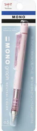 Tombow Mechanical Pencil MONO graph 0.5 Neutral Color, 0.5mm, Matte Pink, DPB-141C, Set of 10