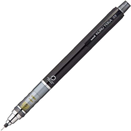 uni Mitsubishi Pencil Mechanical Pencil, Kuru Toga Standard Model, 0.3mm, Black, M3-450 1P, M34501P.24, Set of 4