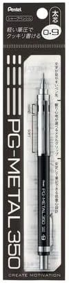 Pentel Mechanical Pencil PG-METAL350 0.9mm, Black, XPG319-A, Packed