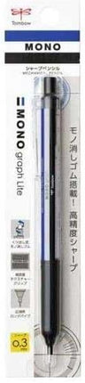 Tombow Mechanical Pencil MONO graph Lite 0.3, 0.3mm, MONO Color, DPA-121A, Set of 10