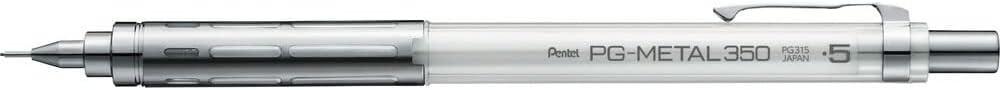 Pentel Mechanical Pencil PG-METAL350 0.5mm, Clear White, PG315-TW