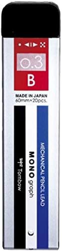 Tombow Mechanical Pencil Lead Refill MONO graph MG 0.3mm B, R3-MGB01, Set of 7