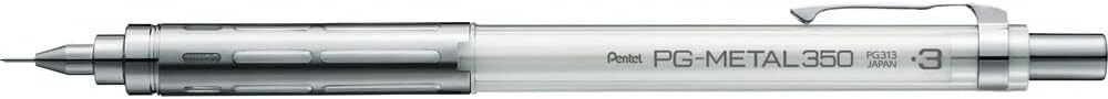 Pentel Mechanical Pencil PG-METAL350 0.3mm, Clear White, PG313-TW