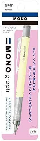 Tombow Mechanical Pencil MONO graph 0.5 Pastel Color, 0.5mm, Cream Yellow, DPA-136B, Set of 4