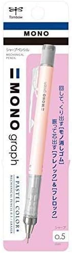 Tombow Mechanical Pencil MONO graph 0.5 Pastel Color, 0.5mm, Coral Pink, DPA-136D, Set of 7