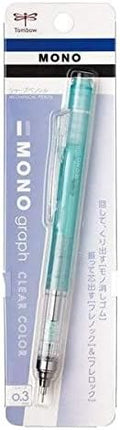 Tombow Mechanical Pencil MONO graph 0.3 Clear Color, 0.3mm, Clear Mint, DPA-139D