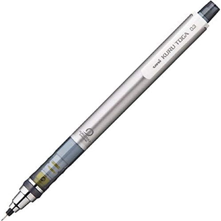 uni Mitsubishi Pencil Mechanical Pencil, Kuru Toga Standard Model, 0.3mm, Silver, M3-450 1P, M34501P.26, Set of 4