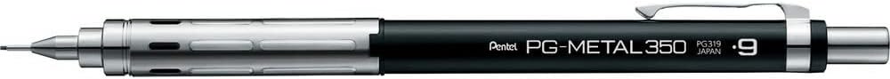 Pentel Mechanical Pencil PG-METAL350 0.9mm, Black, PG319-A