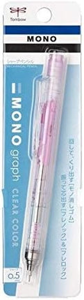 Tombow Mechanical Pencil MONO graph 0.5 Clear Color, 0.5mm, Clear Pink, DPA-138E, Set of 10