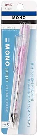 Tombow Mechanical Pencil MONO graph 0.5 Clear Color, 0.5mm, Clear Pink, DPA-138E, Set of 10