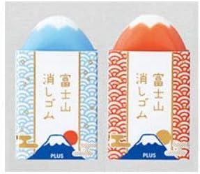 Plus, Eraser, Air-In, Mt. Fuji Red Blue 2 Pieces Set