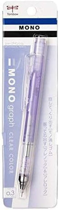 Tombow Mechanical Pencil MONO graph 0.3 Clear Color, 0.3mm, Clear Purple, DPA-139F, Set of 10