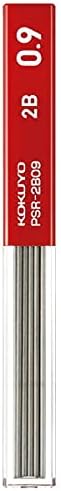 KOKUYO Mechanical Pencil Lead Refill 0.9mm 2B, Packed, PSR-2B09-1P, Set of 10