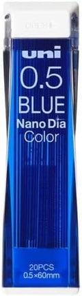 uni Mitsubishi Pencil Mechanical Pencil Lead Refill Nano Dia Color 0.5mm Blue, U05202NDC.33, Set of 4
