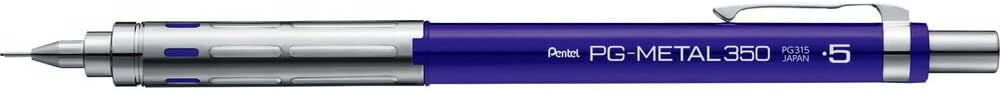 Pentel Mechanical Pencil PG-METAL350 0.5mm, Deep Blue, PG315-C