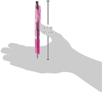 PILOT Double Knock Mechanical Pencil DEL FUL, 0.5mm, Transparent Pink, HDF-50R-TP