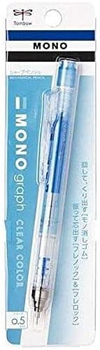 Tombow Mechanical Pencil MONO graph 0.5 Clear Color, 0.5mm, Clear Blue, DPA-138B, Set of 10