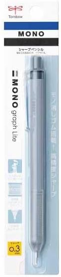 Tombow Mechanical Pencil MONO graph Lite 0.3, 0.3mm, Grayish Blue, DPA-121C, Set of 10