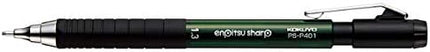 KOKUYO Mechanical Pencil Enpitsu Sharp TypeM Rubber Grip, 1.3mm Green, PS-P401G-1P, Set of 5